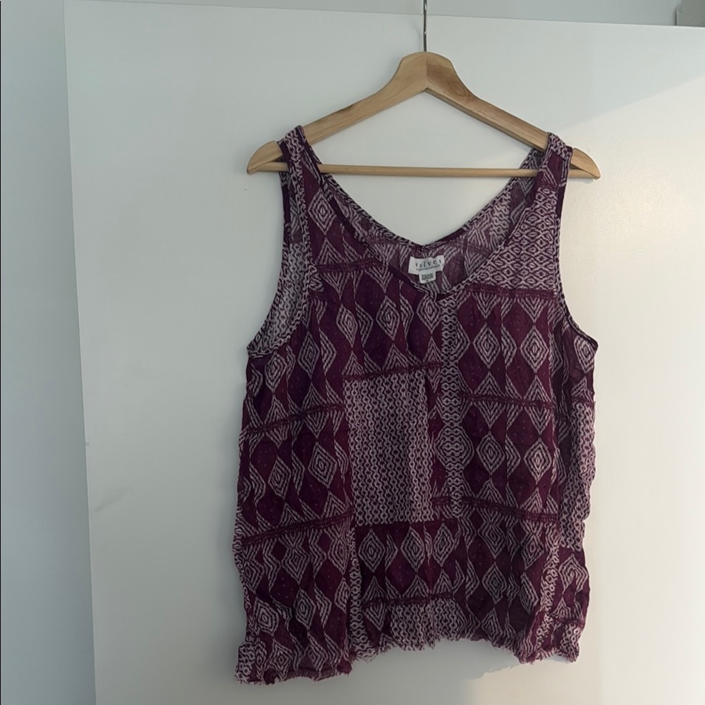 Cato Relaxed Purple Sleeveless Tank